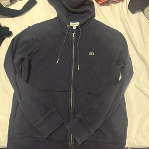 Lacoste Men's Dark Blue Zip-Up Hoodie